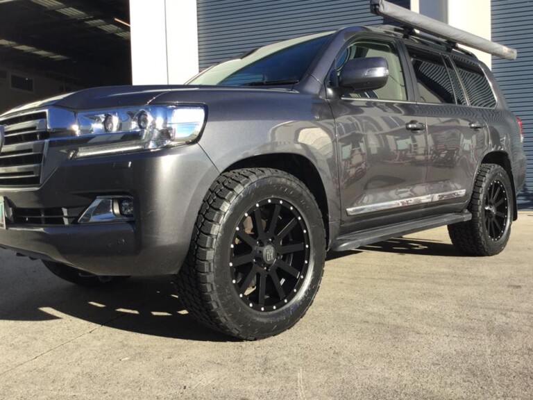 200 series LandCruiser with 20-inch KMC Heist wheels and Nitto Terra Grappler tyres