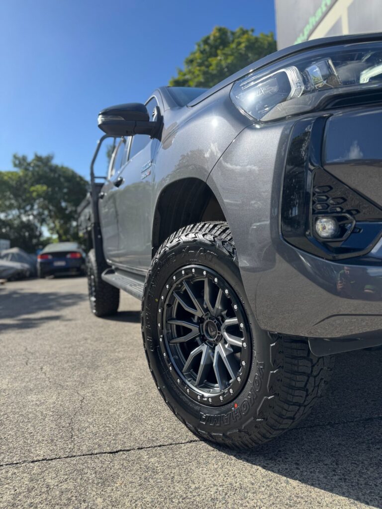 Toyota Hilux fitted out with FOX Lift kit & Fuel Rebel wheels