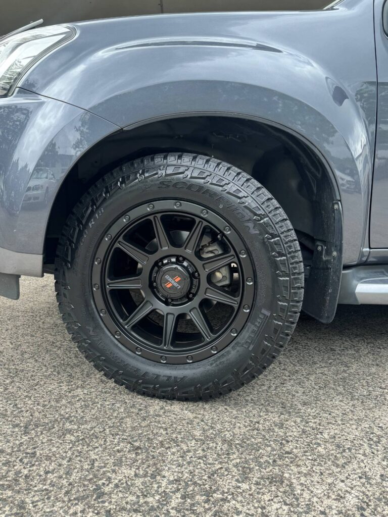 Isuzu MU-X with Loaded Gunbarrel wheels and Pirelli Scorpion AT Plus tyres