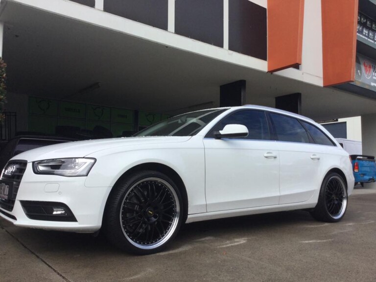Audi A4 wagon with the new 20-inch Simmons OM wheels