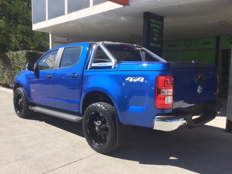 Colorado with 20-inch Ballistic Morax wheels and Nitto Terra Grappler tyres