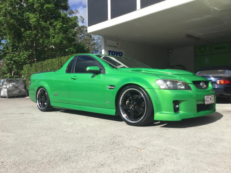 Commodore ute with 20-inch Simmons wheels