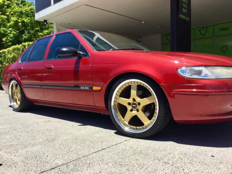 EL Ford Falcon with 19-inch staggered Simmons FR1 wheels and Pace Alventi tyres