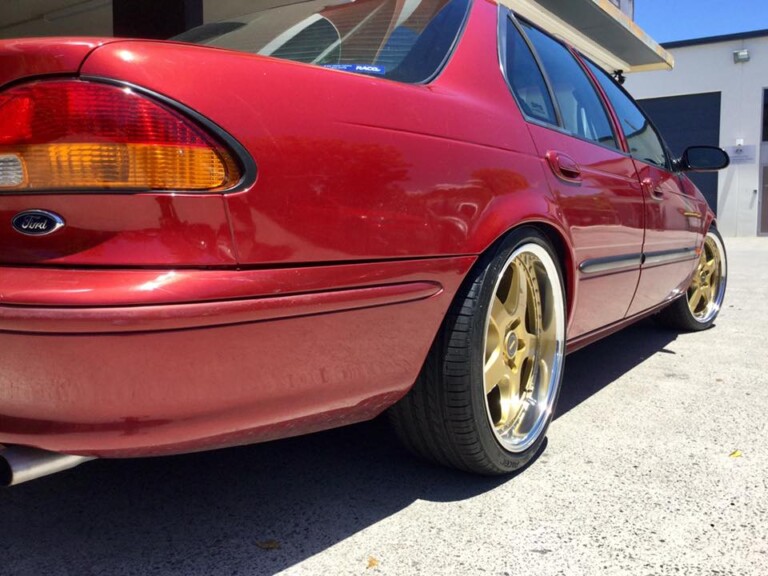 EL Ford Falcon with 19-inch staggered Simmons FR1 wheels and Pace Alventi tyres