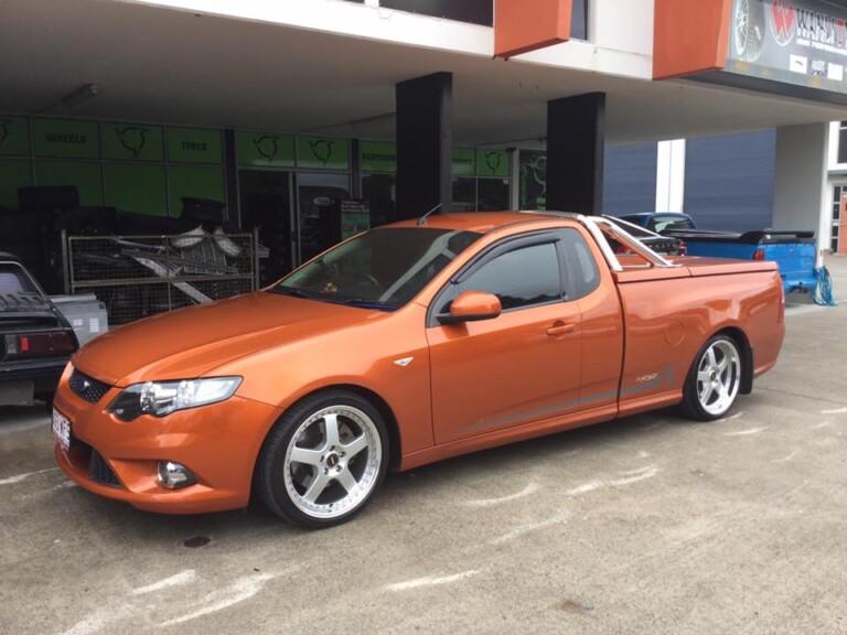 Ford FG ute with 19-inch Simmons FR staggered wheels
