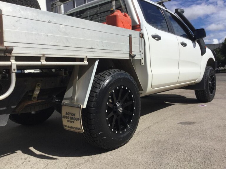 Ford Ranger with 17-inch KMC Heist wheels and Nitto Terra Grappler A/T tyres