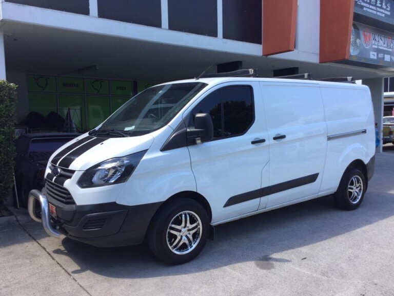 Ford Transit van with 16-inch Allied wheels