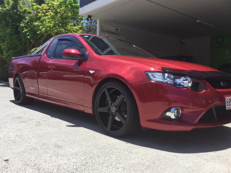 Ford XR6 ute with 20-inch staggered KMC District wheels