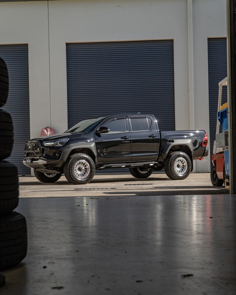 GR Hilux with KMC KM445 Impact wheels, Falken Wildpeak AT3W tyres and EFS lift kit