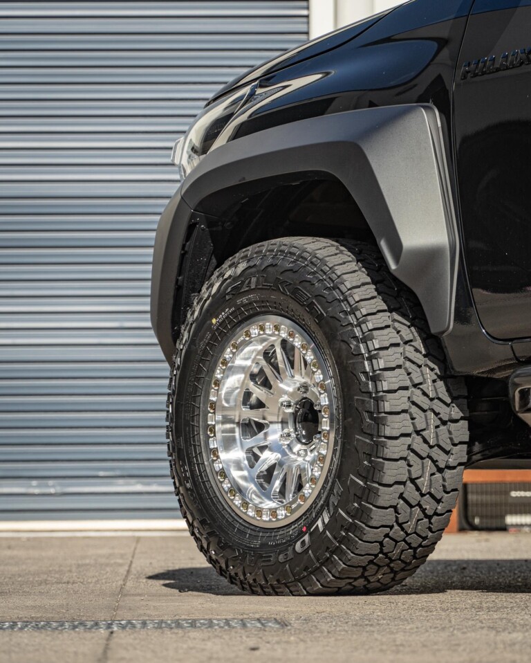 GR Hilux with KMC KM445 Impact wheels, Falken Wildpeak AT3W tyres and EFS lift kit