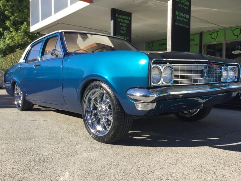 HG Holden with 17-inch front and 20-inch rear US Rambler chrome wheels