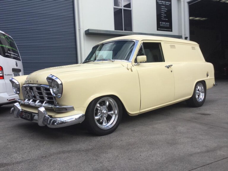 Holden FC wagon with staggered 15-inch American Racing Torq Thrust II wheels