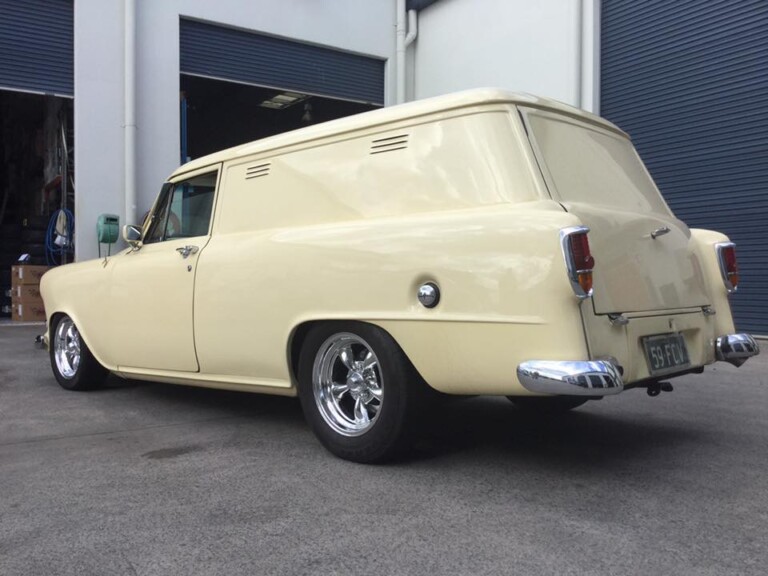 Holden FC wagon with staggered 15-inch American Racing Torq Thrust II wheels