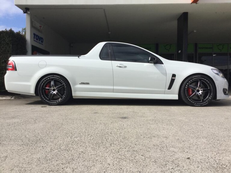 Holden Redline ute with XYZ coilovers, 20-inch Pro Drag wheels and Monsta Street Series tyres