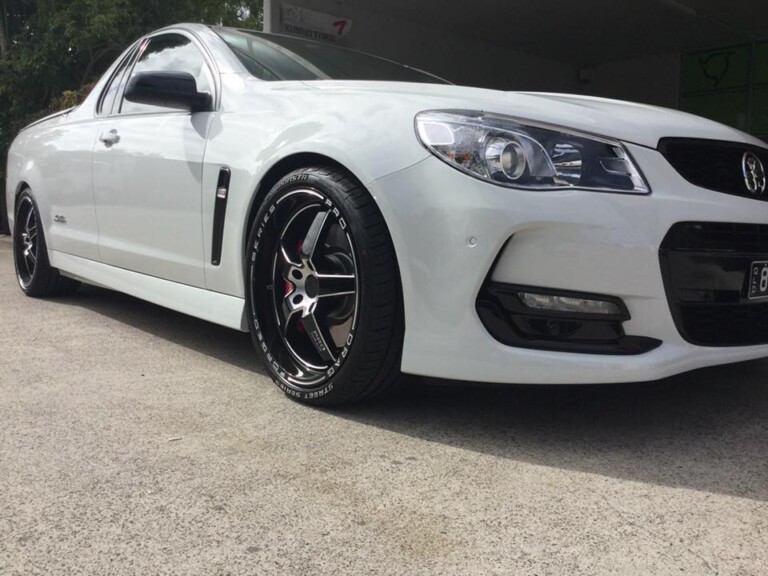 Holden Redline ute with XYZ coilovers, 20-inch Pro Drag wheels and Monsta Street Series tyres