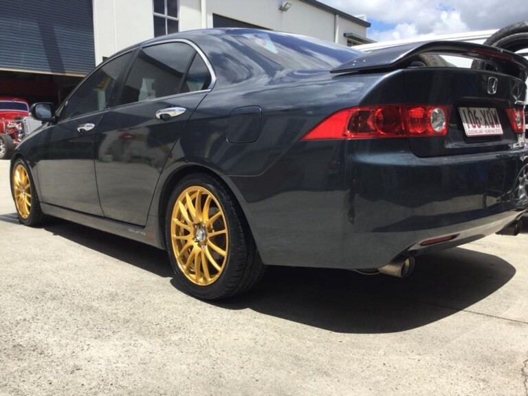 Honda Accord Euro with gold Lite Fin wheels