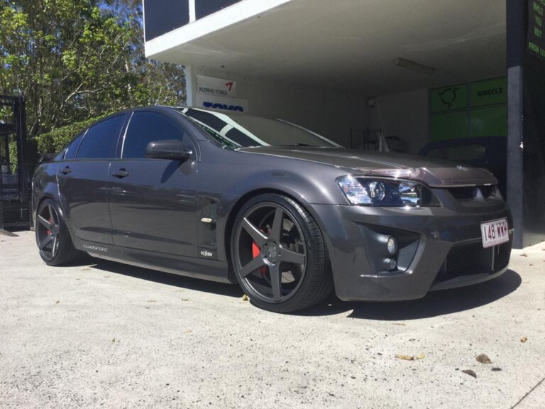 HSV Clubsport with 20-inch gunmetal Avant Garde M550 wheels and XYZ coilovers