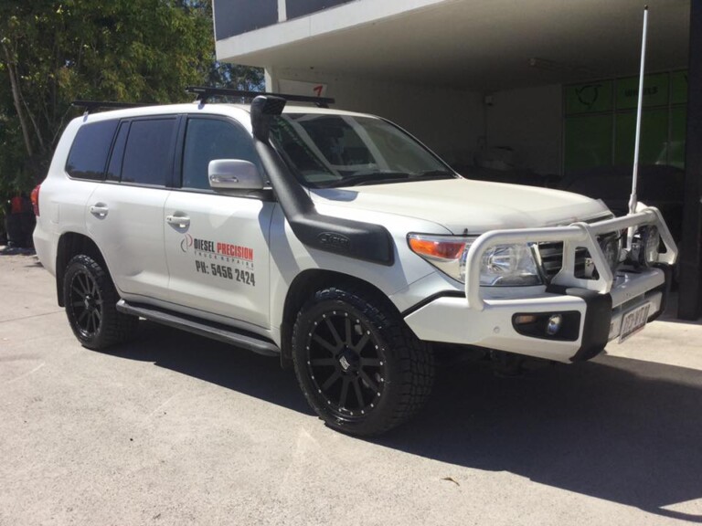 LandCruiser with 20-inch KMC Heist wheels and Nitto Terra Grappler tyres