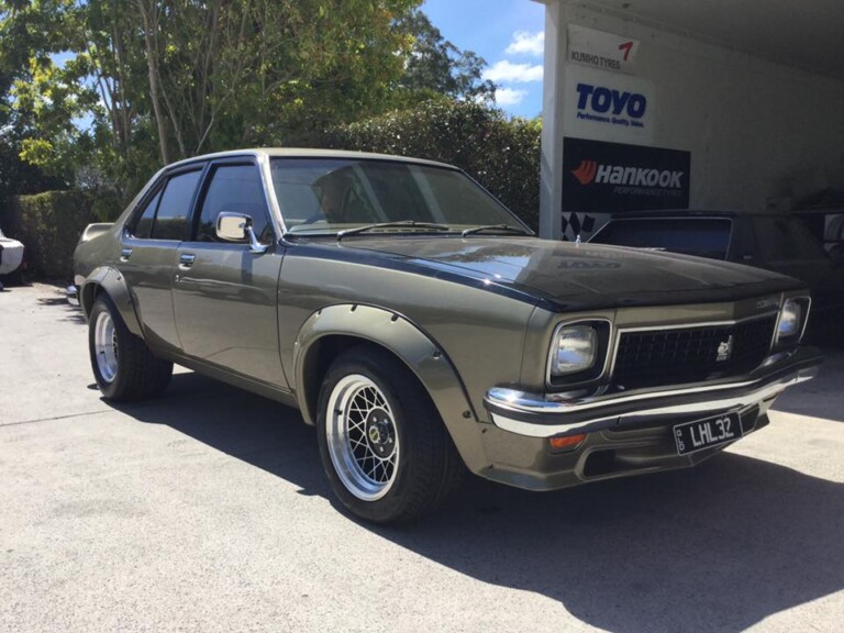 LH Torana with 15-inch Hotwire wheels