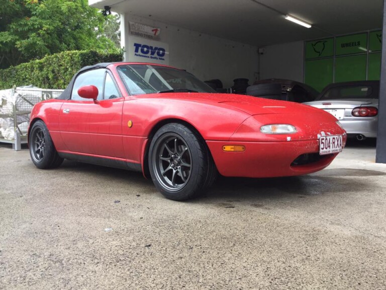 Mazda MX5 with 15-inch SSW Rotate wheels and Nankang Motorsport NS-2R tyres