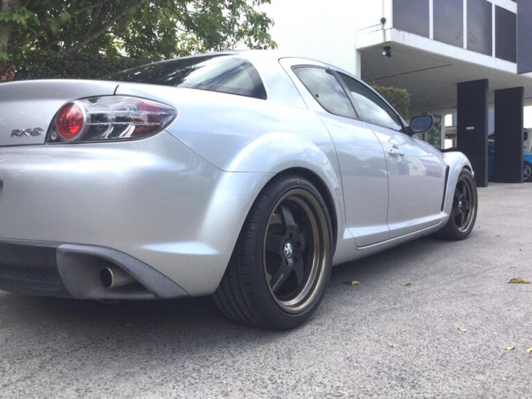 Mazda RX-8 with 18-inch staggered Klutch SL5 wheels and Pace Alventi tyres