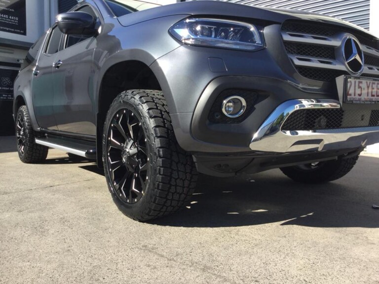 Mercedes X-Class with 20-inch Fuel Sledge wheels and Nitto Terra Grappler tyres