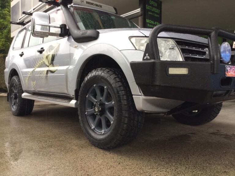 Mitsubishi Pajero with 18-inch ATX wheels with Nitto Terra Grappler tyres