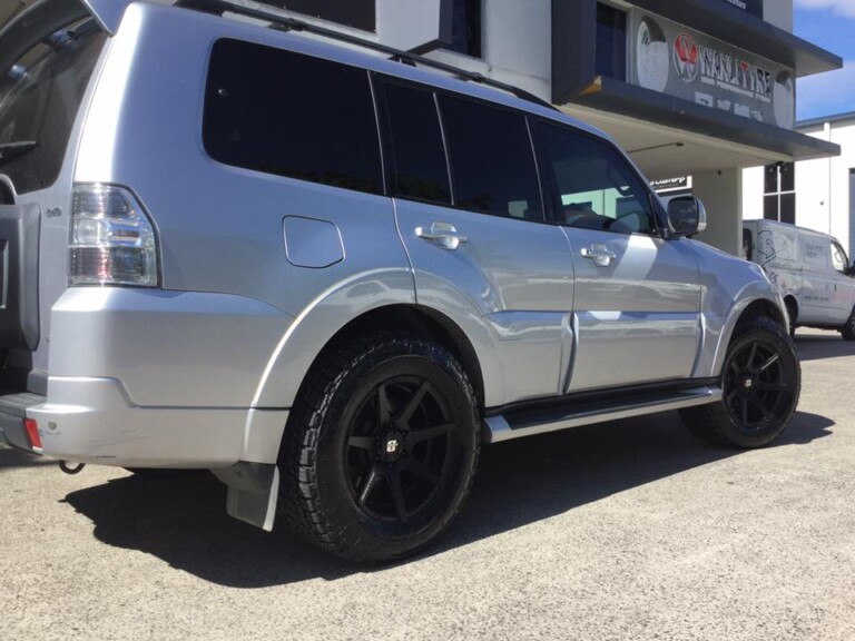 Mitsubishi Pajero with 18-inch Diesel Avalanche wheels and Nitto Terra Grappler tyres