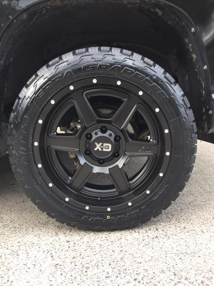 Mitsubishi Triton with 20-inch KMC XD Fusion wheels and Nitto Terra Grappler tyres