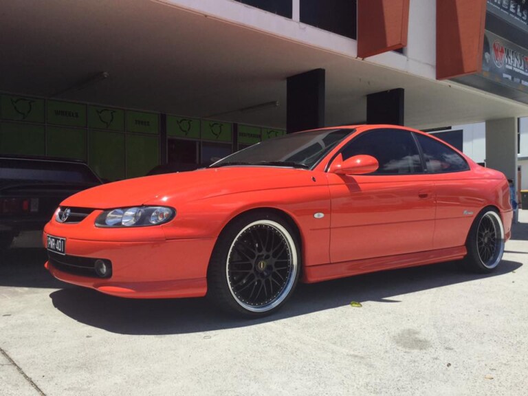 Monaro with staggered 20-inch Simmons OM wheels