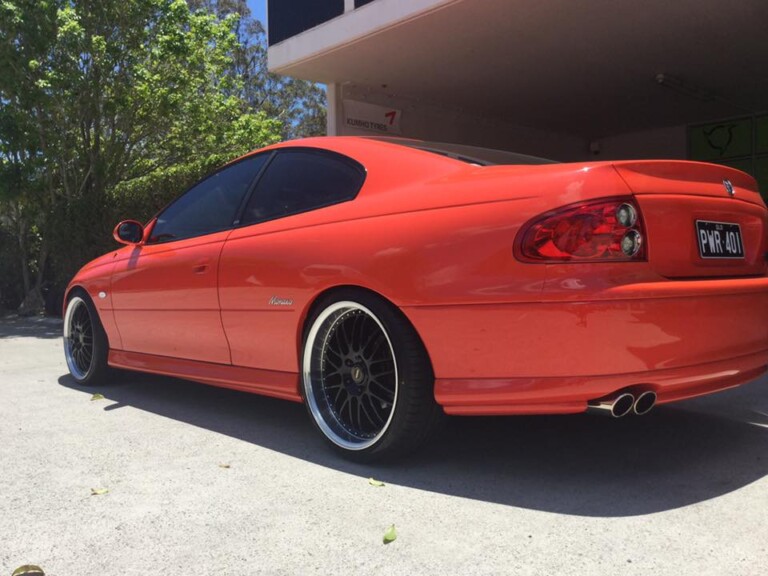 Monaro with staggered 20-inch Simmons OM wheels