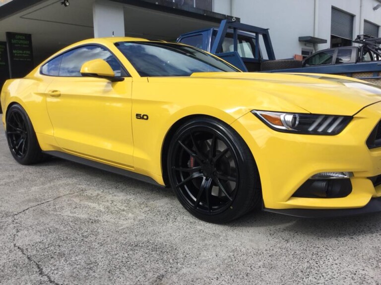 Mustang with staggered 20-inch Koya wheels and Nitto Invo tyres