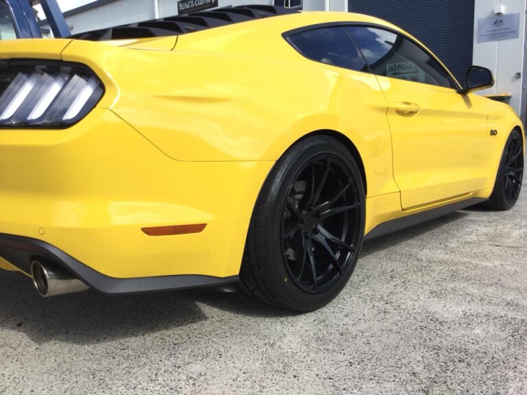 Mustang with staggered 20-inch Koya wheels and Nitto Invo tyres