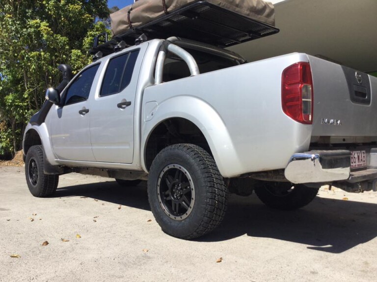 Navara D40 with 17-inch Tuff T16 wheels and Nitto Terra Grappler tyres