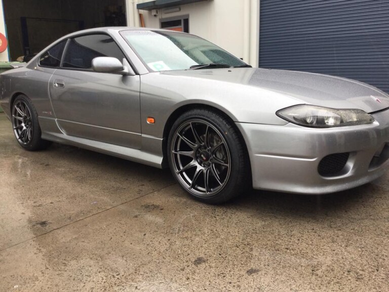 Nissan S15 with 18-inch Hussla wheels