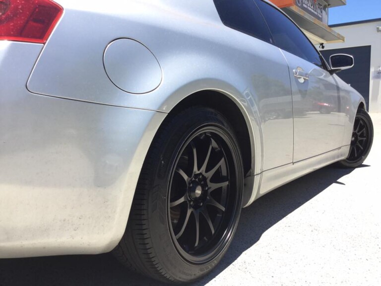 Nissan Skyline V35 with staggered 18-inch SSW Rotate wheels and Nankang tyres