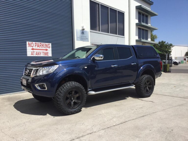 NP300 with 4-inch lift, diff drop, 18-inch Fuel Beast wheels and Nitto Trail Grappler M/T tyres