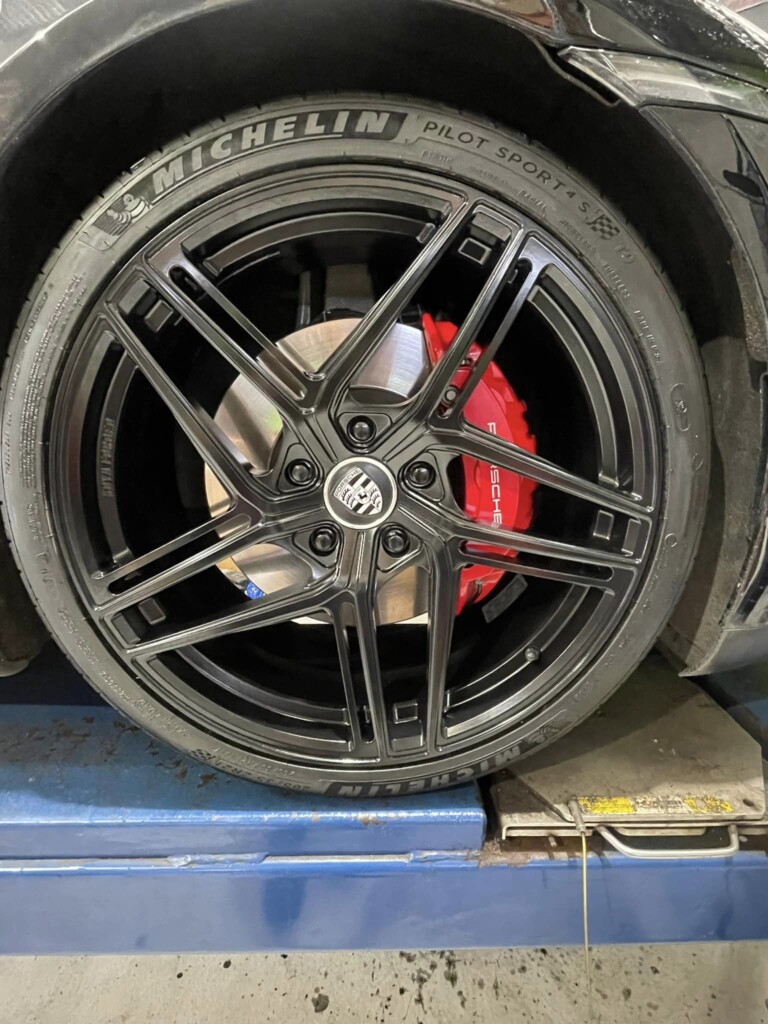 Porsche Taycan with Koya KF131 wheels and Michelin Pilot Sport 4 S tyres