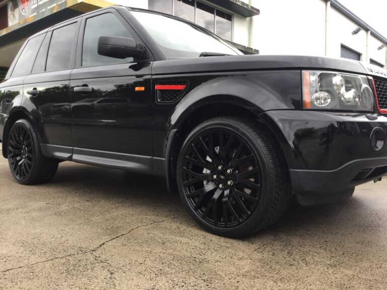 Range Rover Sport with 22-inch Cosworth wheels in gloss black