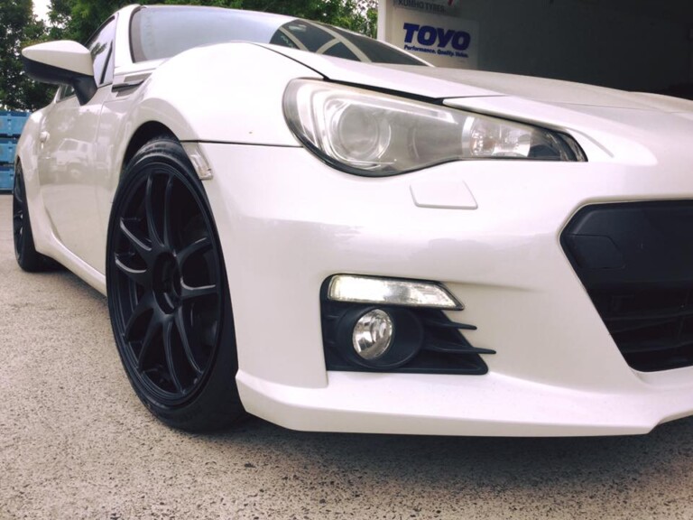 Subaru BRZ with staggered Work Emotion Kiwami wheels, Pace Alventi tyres and XYZ coilovers
