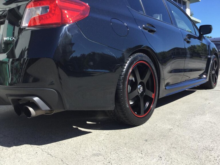 Subaru WRX with 18-inch Motegi Racing wheels