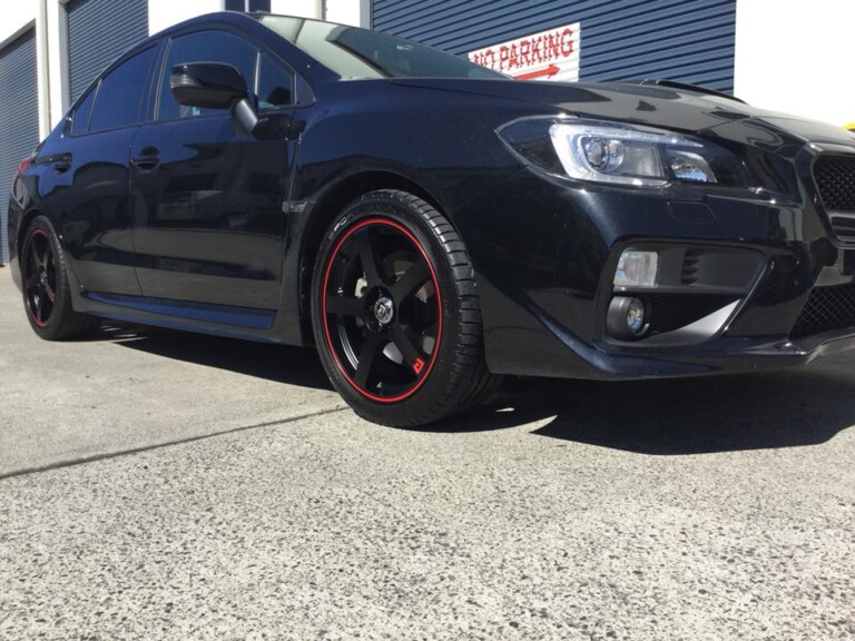 Subaru WRX with 18-inch Motegi Racing wheels