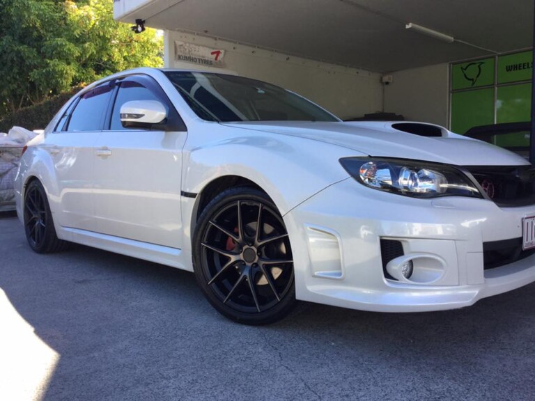 Subaru WRX with 18-inch Niche Targa wheels and Pace Alventi tyres