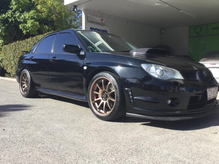 Subaru WRX with XYZ coilovers, 18-inch SSW Rotate wheels and Nankang Motorsport NS-2 tyres