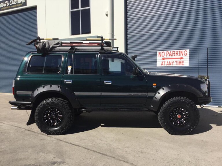 Supercharged LS1-powered 80 series LandCruiser with 17-inch Fuel Battle Axe wheels and 35-inch Nitto Trail Grappler tyres