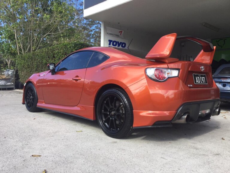 Toyota 86 with 18-inch SSW Rotate wheels in black
