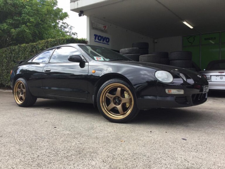 Toyota Celica with 18-inch Lenso D-1SE wheels and Pace Alventi tyres