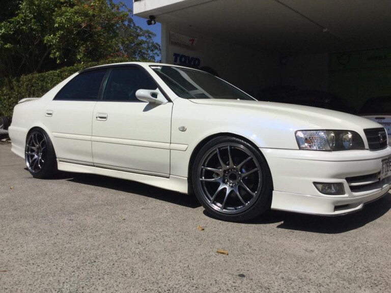 Toyota Chaser with 18-inch Work Kiwami wheels and Pace Alventi tyres