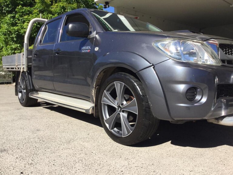 Toyota Hilux with 20-inch BMS Onyx wheels and Mickey Thompson tyres