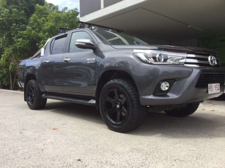 Toyota Hilux with 20-inch Fuel Ripper wheels and Nitto Terra Grappler tyres